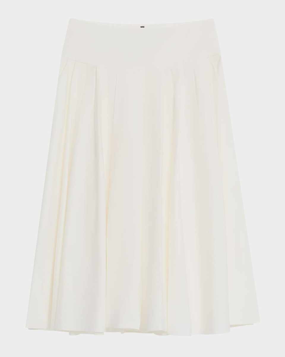 Koda Pleated A-Line Midi Skirt